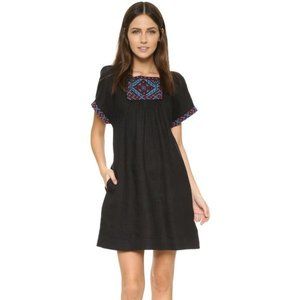 Madewell Embroidered Linen Wander Dress